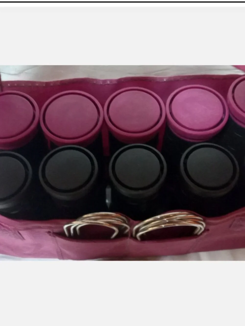 Remington H-1015 Ceramic Travel Hot Rollers 12 Roller Set Case Tested Works